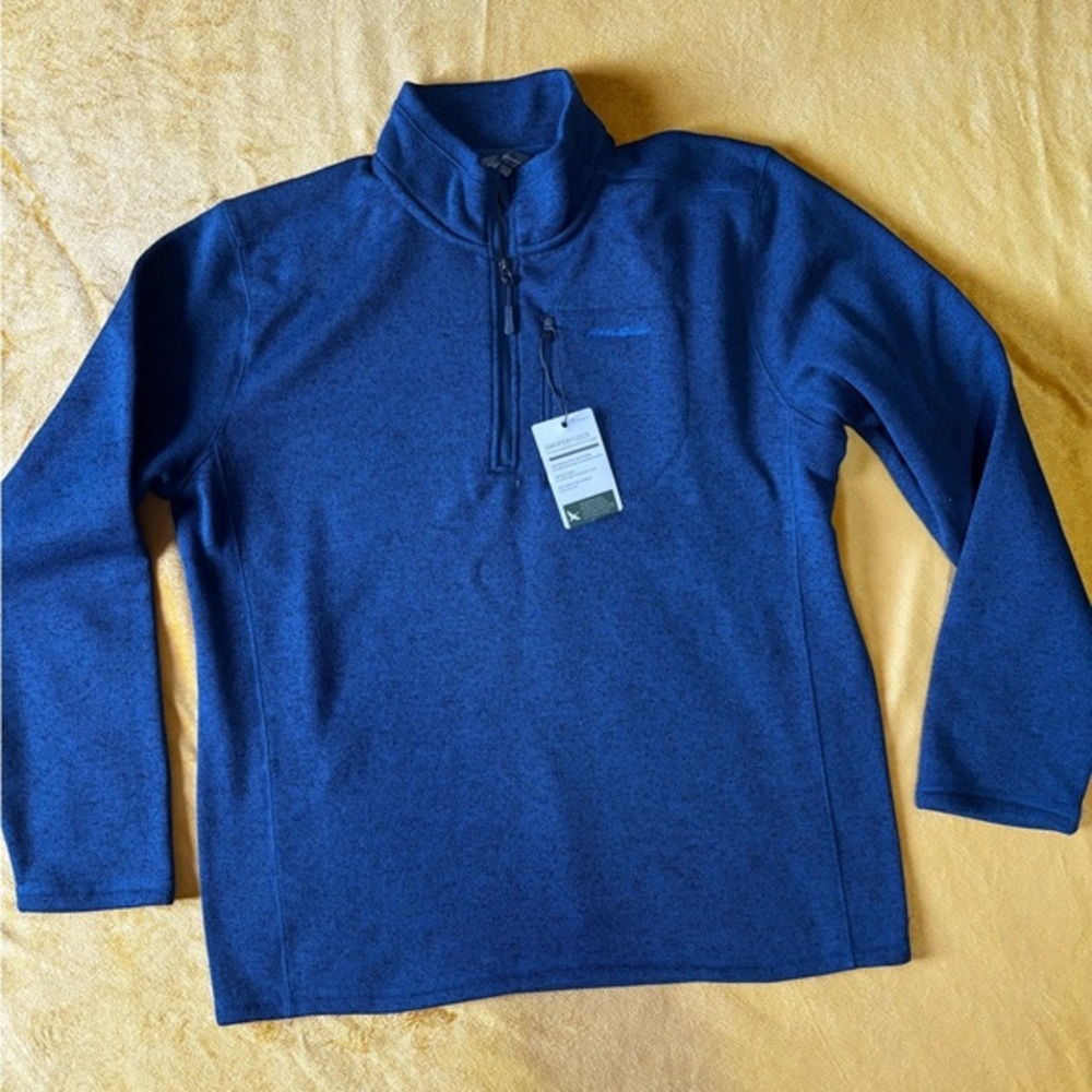 Eddie Bauer Heathered Blue Sweater Fleece